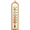 Kamertemperatuurmeter met gouden schaal (-10°C tot +50°C) 16cm  - 1 ['binnen thermometer', ' kamertemperatuurmeter', ' thermometer voor binnen', ' huisthermometer', ' thermometer', ' houten kamertemperatuurmeter', ' thermometer met duidelijke schaal', ' thermometer met gouden schaal', ' thermometer om op te hangen', ' kleine thermometer']