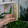 Kamertemperatuurmeter met gouden schaal (-10°C tot +50°C) 16cm - 3 ['binnen thermometer', ' kamertemperatuurmeter', ' thermometer voor binnen', ' huisthermometer', ' thermometer', ' houten kamertemperatuurmeter', ' thermometer met duidelijke schaal', ' thermometer met gouden schaal', ' thermometer om op te hangen', ' kleine thermometer']