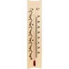 Kamertemperatuurmeter met patroon (-20°C tot +50°C) 18cm  - 1 ['binnen thermometer', ' kamertemperatuurmeter', ' thermometer voor binnen', ' huistemperatuurmeter', ' thermometer', ' houten kamertemperatuurmeter', ' thermometer met duidelijke schaal', ' thermometer met versterkte capillair']