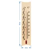 Kamertemperatuurmeter met patroon (-20°C tot +50°C) 18cm - 2 ['binnen thermometer', ' kamertemperatuurmeter', ' thermometer voor binnen', ' huistemperatuurmeter', ' thermometer', ' houten kamertemperatuurmeter', ' thermometer met duidelijke schaal', ' thermometer met versterkte capillair']