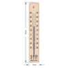 Kamertemperatuurmeter met versterkte capillaire bescherming (-30°C tot +50°C) 20cm - 2 ['binnen thermometer', ' kamertemperatuurmeter', ' thermometer voor binnen', ' huistemperatuurmeter', ' thermometer', ' houten kamertemperatuurmeter', ' thermometer met duidelijke schaal', ' thermometer met versterkte capillair']