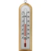 Kamertemperatuurmeter met zilveren schaal (-10°C tot +50°C) 16cm mix  - 1 ['binnen thermometer', ' kamertemperatuurmeter', ' thermometer voor binnen', ' huisthermometer', ' thermometer', ' houten kamertemperatuurmeter', ' thermometer met duidelijke schaal', ' thermometer met zilveren schaal', ' thermometer om op te hangen', ' traditionele thermometer']