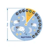 Kamerthermometer, vloeibaar-kristal, kinder Ø 11cm - 2 ['thermometer voor kinderkamer', ' kinderthermometer', ' thermometer voor babykamer', ' vloeibaar-kristal thermometer', ' zelfklevende thermometer', ' thermometer met grafische schaal']