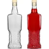 Kredensfles 0,5 L met kurk - 4 ['decoratieve glazen fles', ' fles met natuurlijke kurk', ' fles voor likeuren']