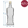 Kredensfles 700ml met kurk - 5 ['decoratieve glazen fles', ' fles met natuurlijke kurk', ' fles voor likeuren', ' fles voor sappen', ' decoratieve fles voor dranken', ' decoratieve fles voor likeuren', ' mooie fles met kurk', ' zelfgemaakte likeuren', ' zelfgemaakte sappen']