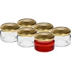 Lage pot 200ml - met gouden deksel fi 82/6, 6 stuks - 2 ['lage pot', ' glazen pot', ' pot 200ml', ' twist-off deksel', ' pot voor jam', ' opslagcontainer', ' zelfgemaakte conserven', ' pot voor haring', ' pot voor salade', ' pot voor dessert']
