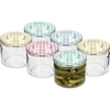 Lage pot 330ml - met gekleurde deksel fi 82/6, 6 stuks - 3 ['lage pot', ' glazen pot', ' pot 330ml', ' twist-off deksel', ' pot voor jam', ' opslagcontainer', ' zelfgemaakte conserven', ' pot voor haring', ' pot voor salade', ' pot voor dessert']