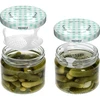 Lage pot 330ml - met gekleurde deksel fi 82/6, 6 stuks - 6 ['lage pot', ' glazen pot', ' pot 330ml', ' twist-off deksel', ' pot voor jam', ' opslagcontainer', ' zelfgemaakte conserven', ' pot voor haring', ' pot voor salade', ' pot voor dessert']