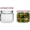 Lage pot 330ml - met gekleurde deksel fi 82/6, 6 stuks - 5 ['lage pot', ' glazen pot', ' pot 330ml', ' twist-off deksel', ' pot voor jam', ' opslagcontainer', ' zelfgemaakte conserven', ' pot voor haring', ' pot voor salade', ' pot voor dessert']