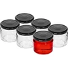 Lage pot 330ml - met zwarte deksel fi 82/6, 6 stuks - 2 ['lage pot', ' glazen pot', ' pot 330ml', ' twist-off deksel', ' pot voor jam', ' opslagcontainer', ' zelfgemaakte conserven', ' pot voor haring', ' pot voor salade', ' pot voor dessert']