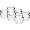 Lage pot 330ml - met zwarte deksel fi 82/6, 6 stuks - 4 ['lage pot', ' glazen pot', ' pot 330ml', ' twist-off deksel', ' pot voor jam', ' opslagcontainer', ' zelfgemaakte conserven', ' pot voor haring', ' pot voor salade', ' pot voor dessert']