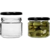 Lage pot 330ml - met zwarte deksel fi 82/6, 6 stuks - 5 ['lage pot', ' glazen pot', ' pot 330ml', ' twist-off deksel', ' pot voor jam', ' opslagcontainer', ' zelfgemaakte conserven', ' pot voor haring', ' pot voor salade', ' pot voor dessert']