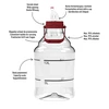 Lichte, onbreekbare wijnballon met handvat, 15 L - 4 ['fermentatiecontainer', ' fermentatievat', ' waarin fermenteren', ' wijnballon', ' bierballon', ' voor fermentatie', ' breedmondballon', ' petballon', ' plastic ballon', ' onbreekbare ballon', ' wijnballon', ' wijnnieuwigheid', ' ballon 15 L', ' fermentor met schroefdop']