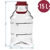 Lichte, onbreekbare wijnballon met handvat, 15 L - 6 ['fermentatiecontainer', ' fermentatievat', ' waarin fermenteren', ' wijnballon', ' bierballon', ' voor fermentatie', ' breedmondballon', ' petballon', ' plastic ballon', ' onbreekbare ballon', ' wijnballon', ' wijnnieuwigheid', ' ballon 15 L', ' fermentor met schroefdop']