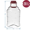 Lichte, onbreekbare wijnballon met handvat, 20 L - 6 ['fermentatiecontainer', ' fermentatievat', ' waarin fermenteren', ' wijnballon', ' bierballon', ' voor fermentatie', ' breedmondballon', ' petballon', ' plastic ballon', ' onbreekbare ballon', ' wijnballon', ' wijnnieuwigheid']