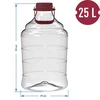 Lichte, onbreekbare wijnballon met handvat, 25 L - 6 ['fermentatiecontainer', ' fermentatievat', ' waarin fermenteren', ' wijnballon', ' bierballon', ' voor fermentatie', ' breedmondballon', ' petballon', ' plastic ballon', ' onbreekbare ballon', ' wijnballon', ' wijnnieuwigheid', ' ballon 25 L']