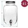 Limonadepot met kraantje - glas, 4 L - 5 ['limonadepot', ' drankpot', ' pot met kraantje', ' pot 4 liter met kraantje', ' glazen fles met kraantje', ' glazen fles voor dranken', ' drankpot', ' drankpot voor feest', ' pot met kraantje voor de tuin', ' limonade in de buitenlucht', ' zomerse verfrissing']