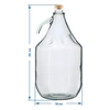Mandfles 5 L Dama met dop - zonder mand - 4 ['fles 5l', ' fles voor fermentatie', ' mandfles voor fermentatie', ' mandfles voor wijn', ' mandfles voor wijn', ' voor het bewaren van wijn', ' fles voor sap']