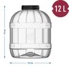 Multifunctionele pot 12L met deksel - 5 ['potten voor conserven', ' pot', ' pot voor augurken', ' voor likeuren', ' pot 12 l', ' pot met certificaat', ' onbreekbare pot', ' universele pot', ' multifunctionele pot', ' pot voor conserven', ' plastic pot', ' pot van kunststof']