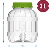 Multifunctionele pot met kraantje 3L - 6 ['pet pot', ' kunststof pot', ' plastic pot', ' multifunctionele pot', ' onbreekbare pot', ' pot met kraan', ' pot met kraantje', ' pot voor limonade', ' pot met deksel en kurk', ' citroenlimonade', ' limonade', ' punch', ' overgieten']