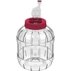 Nietłukący, wielofunkcyjny słoik do fermentacji, 5 L - 4 słoik nietłukący, słoik plastikowy, słoik z tworzywa, słoik na wino, słoik na cydr, do fermentowania wina, słoik z rurką fermentacyjną, słoik 5L