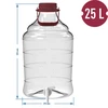Onbreekbare ballon 25 L met handvat en kraantje - 12 ['onbreekbare ballon', ' PET-ballon', ' lichte ballon', ' wijnballon', ' ballon met kraan', ' ballon met kraantje', ' wijnballon', ' ballon met aftapkraantje', ' plastic ballon', ' fermentatieballon']