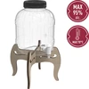 Onbreekbare pot 5L met kraan en tweezijdige houten standaard - 6 ['onbreekbare pot', ' plastic pot', ' pot voor limonade', ' pot voor punch', ' pot op standaard', ' pot met kraan', ' citroenlimonade', ' limonade', ' punch', ' sangria', ' pot op standaard', ' pot voor dranken', ' pot voor likeur', ' voor kerstthee', ' pot voor alcohol']