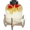 Onbreekbare pot 8L met kraan en tweezijdige houten standaard - 3 ['onbreekbare pot', ' plastic pot', ' pot voor limonade', ' pot voor punch', ' pot op standaard', ' pot met kraan', ' citroenlimonade', ' limonade', ' punch', ' sangria', ' pot op standaard', ' pot voor dranken', ' pot voor likeur', ' voor kerstthee', ' pot voor alcohol']