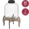 Onbreekbare pot 8L met kraan en tweezijdige houten standaard - 6 ['onbreekbare pot', ' plastic pot', ' pot voor limonade', ' pot voor punch', ' pot op standaard', ' pot met kraan', ' citroenlimonade', ' limonade', ' punch', ' sangria', ' pot op standaard', ' pot voor dranken', ' pot voor likeur', ' voor kerstthee', ' pot voor alcohol']