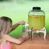 Onbreekbare pot 8L met kraan en tweezijdige houten standaard - 15 ['onbreekbare pot', ' plastic pot', ' pot voor limonade', ' pot voor punch', ' pot op standaard', ' pot met kraan', ' citroenlimonade', ' limonade', ' punch', ' sangria', ' pot op standaard', ' pot voor dranken', ' pot voor likeur', ' voor kerstthee', ' pot voor alcohol']