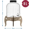 Onbreekbare pot 8L met kraan en tweezijdige houten standaard - 12 ['onbreekbare pot', ' plastic pot', ' pot voor limonade', ' pot voor punch', ' pot op standaard', ' pot met kraan', ' citroenlimonade', ' limonade', ' punch', ' sangria', ' pot op standaard', ' pot voor dranken', ' pot voor likeur', ' voor kerstthee', ' pot voor alcohol']
