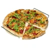 Pizzasteen met handvat en mesje, van cordieriet, rond 33 cm - 5 ['cadeau', ' zelfgemaakte pizza', ' voor het bakken van pizza', ' voor het serveren van pizza', ' voor het bakken van brood', ' voor het bakken van broodjes']