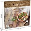 Pizzasteen met handvat en mesje, van cordieriet, rond 33 cm - 9 ['cadeau', ' zelfgemaakte pizza', ' voor het bakken van pizza', ' voor het serveren van pizza', ' voor het bakken van brood', ' voor het bakken van broodjes']