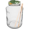 Pot 1,5 L, fi 82/6 met gekleurd deksel + tang  - 1 ['glazen pot', ' pot met deksel', ' pot voor het inmaken van augurken', ' pot voor augurken', ' pot met tang', ' augurktang', ' keukentang']