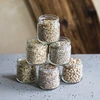 Pot 212ml fi66/4 met zwart deksel 6 stuks - 6 ['set van potten', ' potten voor jam', ' potten met deksels', ' potten fi 66', ' potten met deksels 4 klemmen', ' potten met zwarte deksels', ' voor conserven', ' voor wecken', ' kruidencontainer', ' pot voor puree', ' pot voor honing', ' voor gemarineerde paddenstoelen']
