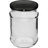 Pot 250 ml fi 66/4 zwarte deksel - 6 stuks - 2 ['set van potten', ' potten voor fermenteren', ' potten voor jam', ' potten met deksels', ' potten fi 66', ' potten met deksels 4 klemmen', ' potten met zwarte deksels', ' voor conserven', ' voor wecken', ' kruidencontainer']