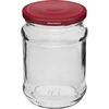 Pot 250 ml fi66/4 bordeaux deksel - 6 stuks - 2 ['set van potten', ' potten voor fermentatie', ' potten voor jam', ' potten met deksels', ' potten fi 66', ' potten met deksels 4 klemmen', ' potten met bordeauxrode deksels', ' voor conserven', ' voor wecken', ' kruidencontainer']