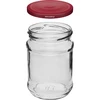 Pot 250 ml fi66/4 bordeaux deksel - 6 stuks - 3 ['set van potten', ' potten voor fermentatie', ' potten voor jam', ' potten met deksels', ' potten fi 66', ' potten met deksels 4 klemmen', ' potten met bordeauxrode deksels', ' voor conserven', ' voor wecken', ' kruidencontainer']