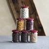 Pot 250 ml fi66/4 bordeaux deksel - 6 stuks - 5 ['set van potten', ' potten voor fermentatie', ' potten voor jam', ' potten met deksels', ' potten fi 66', ' potten met deksels 4 klemmen', ' potten met bordeauxrode deksels', ' voor conserven', ' voor wecken', ' kruidencontainer']