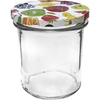 Pot 350 ml met gekleurde deksel - 6 stuks - 3 ['voor conserven', ' voor jam', ' voor compote', ' voor pruimenmoes', ' pruim', ' pruimen', ' van perziken', ' perzik', ' fruit', ' voor chia dessert', ' kersenjam']