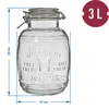 Pot 3L tonvormig "OLD" met clip - 7 ['grote pot', ' grote pot', ' grote pot', ' grote pot', ' grote glazen pot', ' pot voor conserven', ' pot voor cosmetica', ' pot voor cosmetica']