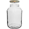 Pot 4 L, gekleurd deksel + vork of tang - 3 ['pot', ' glazen pot', ' glazen pot met deksel', ' pot met schroefdeksel', ' pot voor het inmaken van augurken', ' pot voor augurken', ' pot voor likeuren', ' pot voor likeuren', ' pot met tang', ' tang voor augurken', ' keukentang']