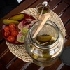 Pot 4L met zwarte deksel ø 100 - 10 ['pot voor likeur', ' voor likeuren', ' pot 4l', ' glazen pot', ' pot met deksel', ' deksel fi100', ' pot voor gedroogde paddenstoelen', ' pot voor opslag', ' pot voor fermentatie', ' pot voor conserven', ' ingelegde komkommers', ' pot voor kimchi']
