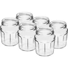 Pot Confituur 230ml met zwarte dek. fi63/4 - 6st - 4 ['pot', ' pot confituur', ' pot 230 ml', ' set van potten', ' glazen potten', ' pot voor conserven', ' potten voor honing', ' potten 6 stuks', ' glazen pot', ' potten voor jam', ' potten voor confituren', ' potten voor marmelades', ' pot voor honing', ' potten met deksels']