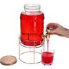 Pot met kraantje 3,8 L op standaard - 4 ['pot met kraan', ' pot voor limonade', ' pot voor punch', ' pot voor dranken', ' drankdispenser', ' voor feesten', ' voor het serveren van dranken', ' glazen pot met kraantje', ' pot op standaard', ' pot met kraantje']