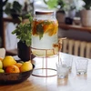Pot met kraantje 3,8 L op standaard - 7 ['pot met kraan', ' pot voor limonade', ' pot voor punch', ' pot voor dranken', ' drankdispenser', ' voor feesten', ' voor het serveren van dranken', ' glazen pot met kraantje', ' pot op standaard', ' pot met kraantje']