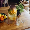 Pot met kraantje 3,8 L op standaard - 10 ['pot met kraan', ' pot voor limonade', ' pot voor punch', ' pot voor dranken', ' drankdispenser', ' voor feesten', ' voor het serveren van dranken', ' glazen pot met kraantje', ' pot op standaard', ' pot met kraantje']