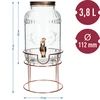 Pot met kraantje 3,8 L op standaard - 6 ['pot met kraan', ' pot voor limonade', ' pot voor punch', ' pot voor dranken', ' drankdispenser', ' voor feesten', ' voor het serveren van dranken', ' glazen pot met kraantje', ' pot op standaard', ' pot met kraantje']