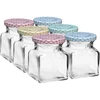 Pot TO 120 ml Vier hoeken fi 53 deksel - 6 stuks  - 1 