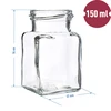 Pot TO 150 ml Vier hoeken fi 53 deksel - 6 stuks - 6 